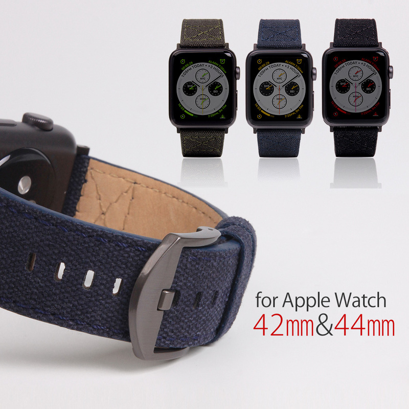【Apple Watch Series SE/6/5/4/3/2/1】D+ Wax Canvas Strap