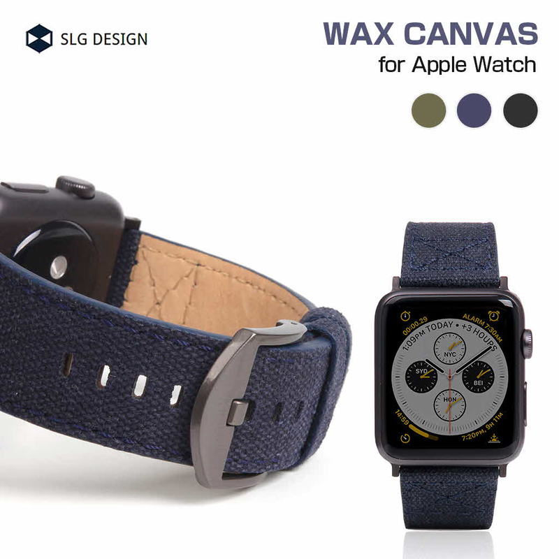 キャンバス生地＆本革 D+ Wax Canvas Strap [Apple Watch Ultra 49mm, 45/44/42mm]