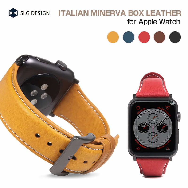 本革 Italian Minerva Box Leather [Apple Watch Ultra 49mm, 45/44/42mm]