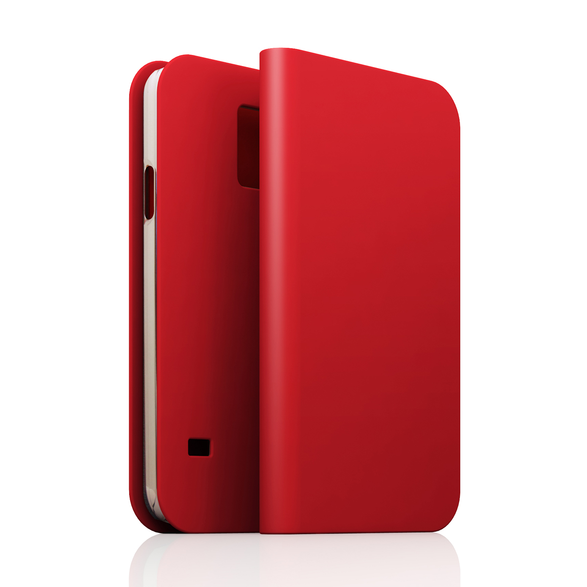 [GALAXY S5] D5 Calf Skin Leather Diaryレッド