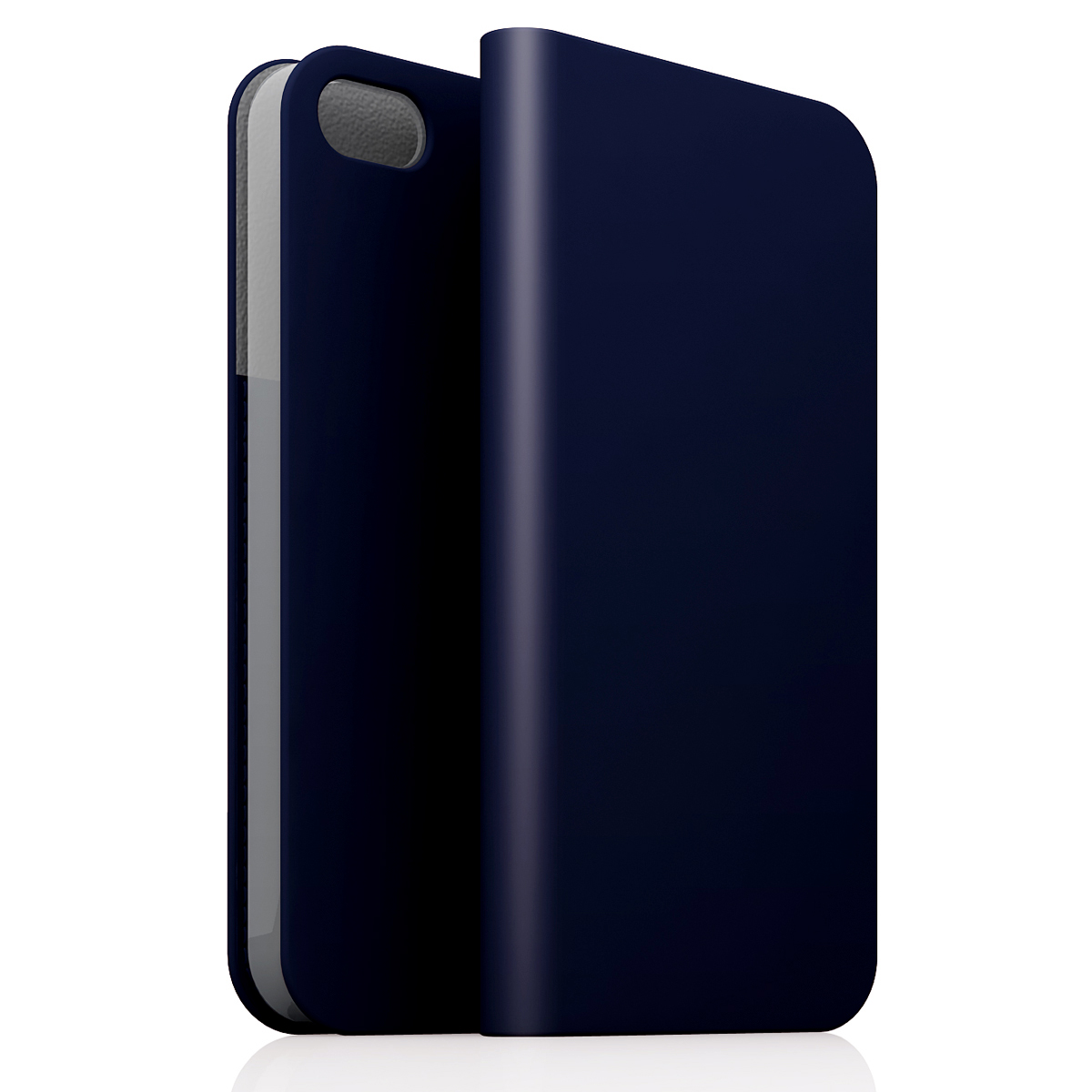 [iPhone5c] D5 Calf Skin Leather Diary ネイビー