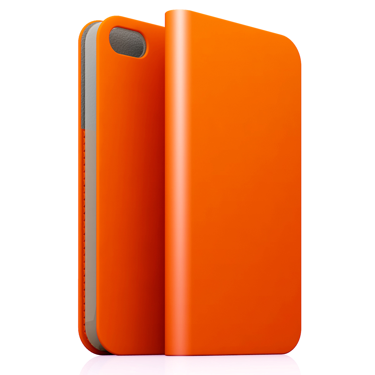 [iPhone5c] D5 Calf Skin Leather Diary オレンジ