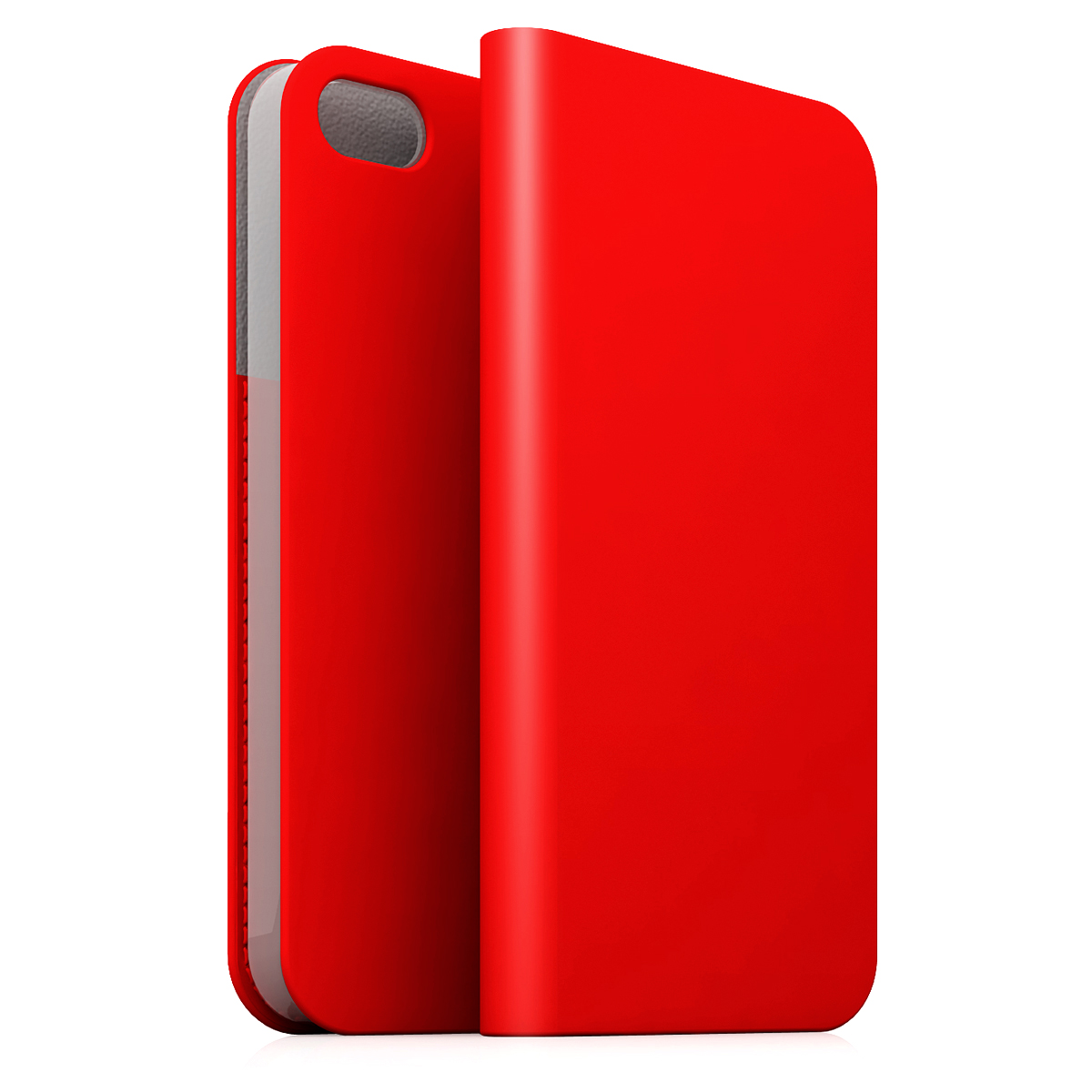 [iPhone5c] D5 Calf Skin Leather Diary レッド