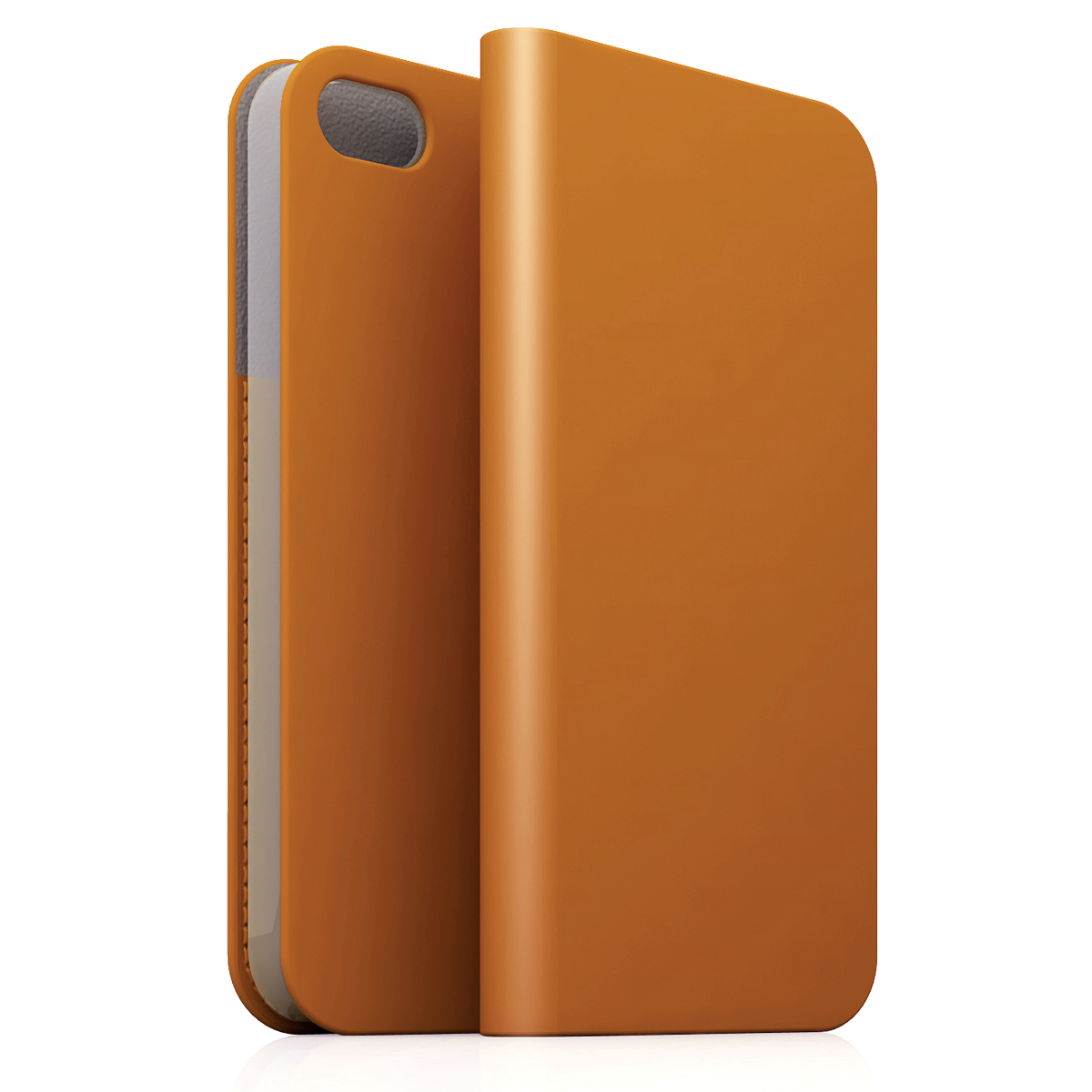 [iPhone5c] D5 Calf Skin Leather Diary タンブラウン
