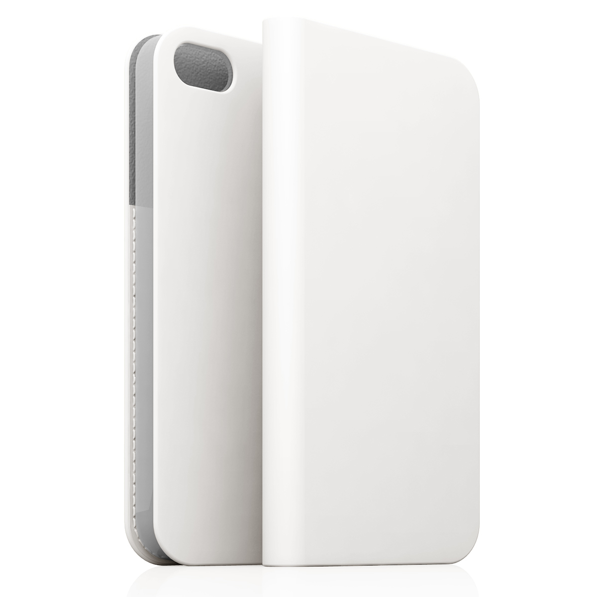 [iPhone5c] D5 Calf Skin Leather Diary ホワイト