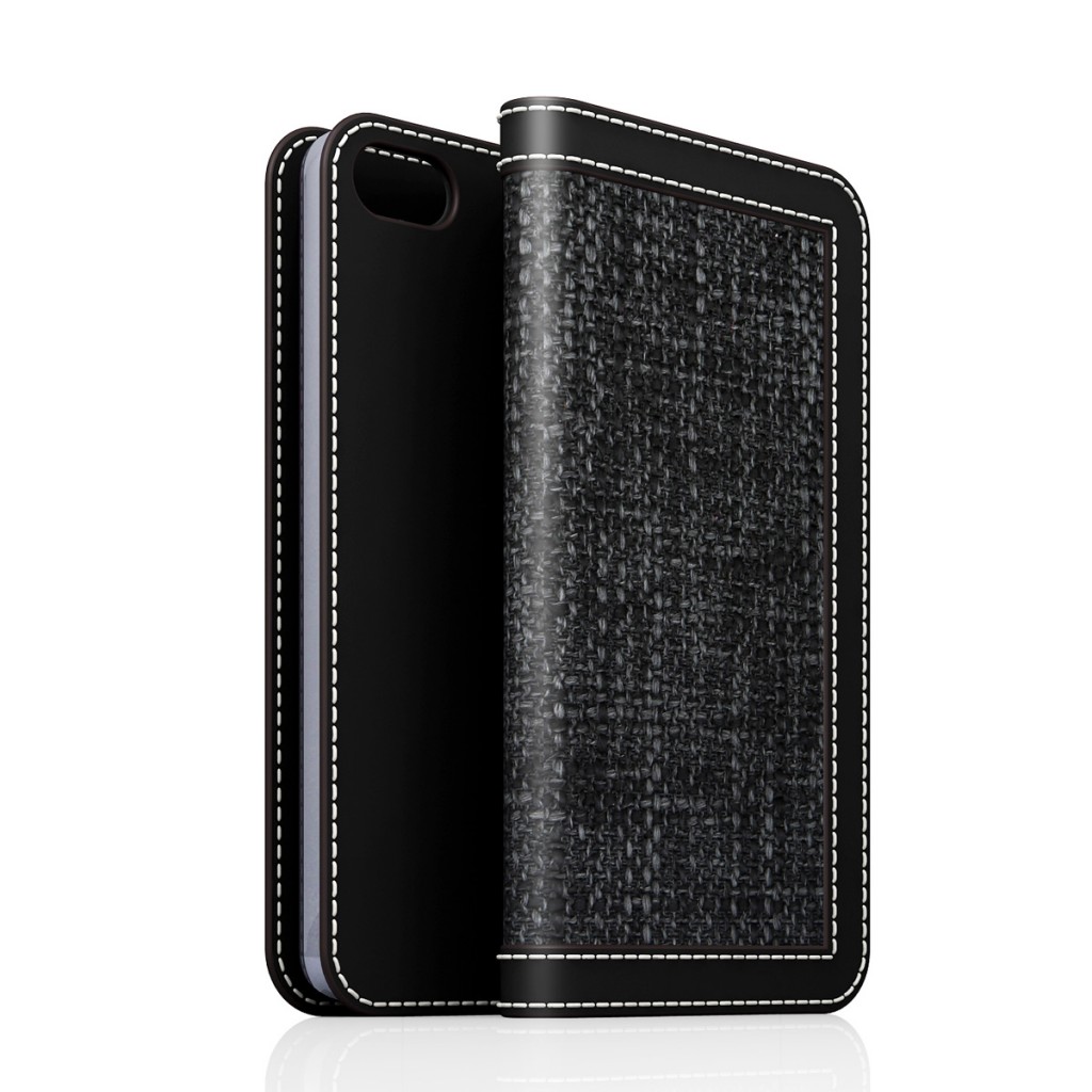 [iPhone5/5s] D5 Edition Calf Skin Leather Diary ブラック