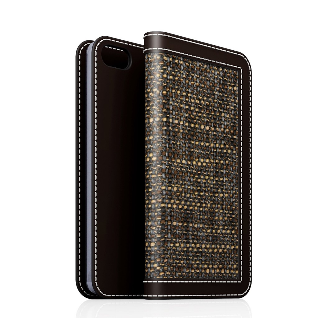 [iPhone5/5s] D5 Edition Calf Skin Leather Diary ブラウン