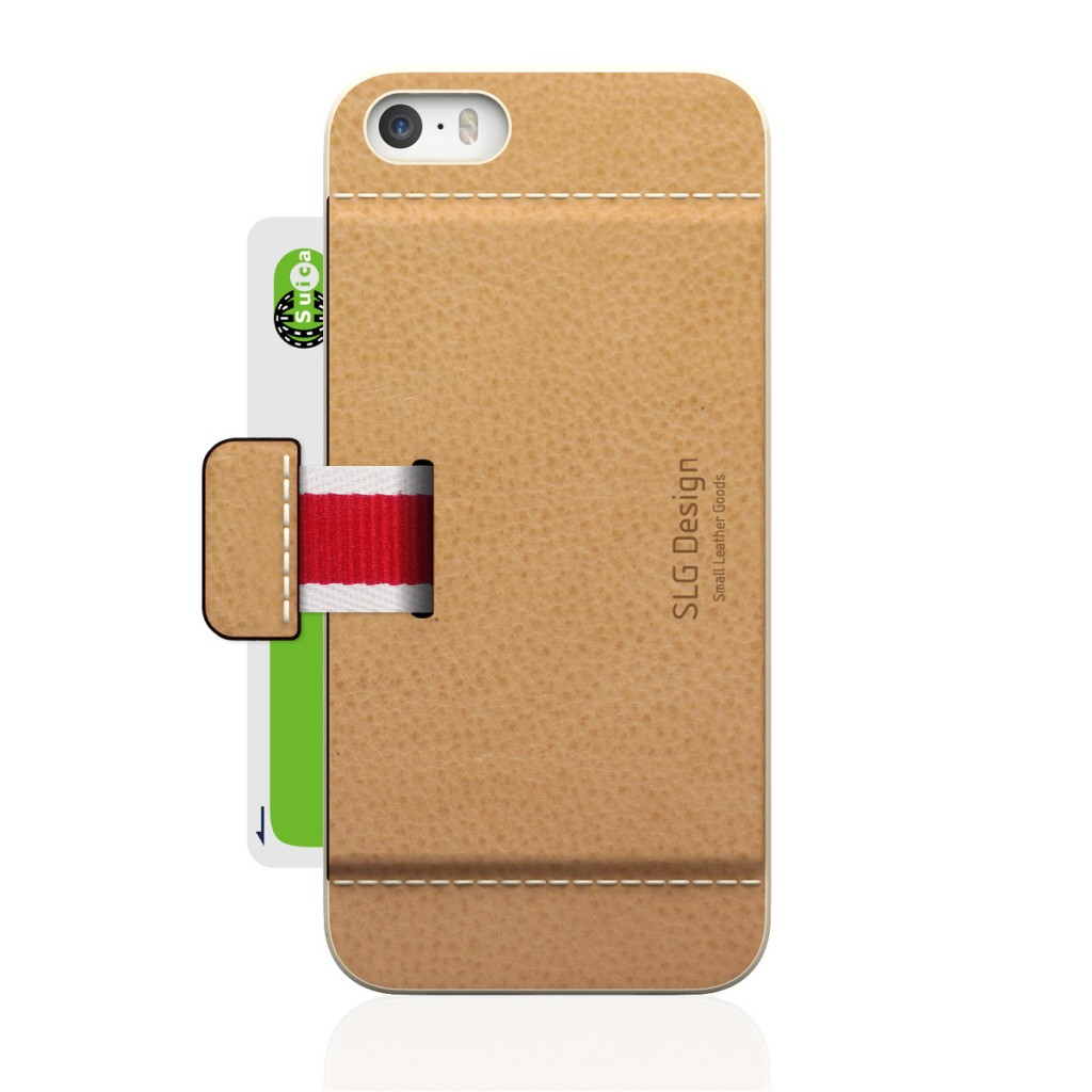 [iPhone5/5s] D6 Italian Minerva Box Leather Card Pocket Bar タンブラウン