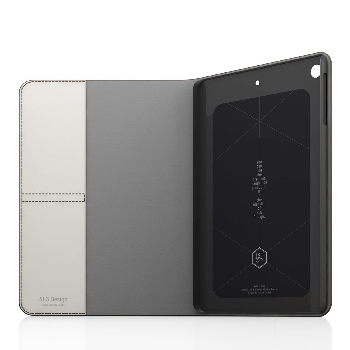 iPad mini Retina] D5 Calf Skin Leather Diary ベージュ | SLG Design 