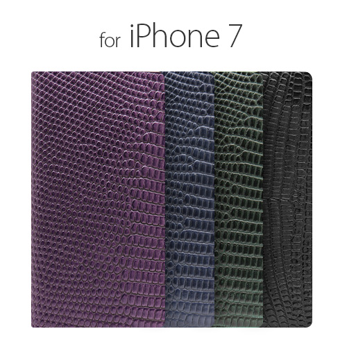 iPhone7 ケース 手帳型 SLG Design Lizard Case