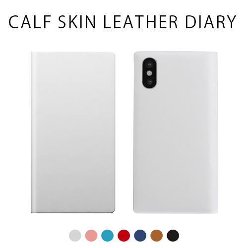 iPhone XS / X ケース 手帳型 本革 SLG Design Calf Skin Leather Diary