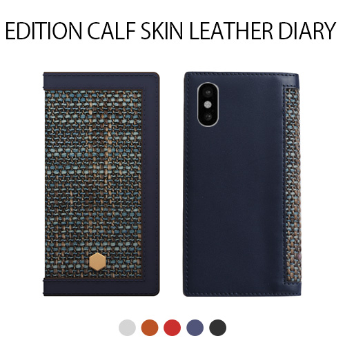 iPhone XS / X ケース 手帳型 SLG Edition Calf Skin Leather Diary