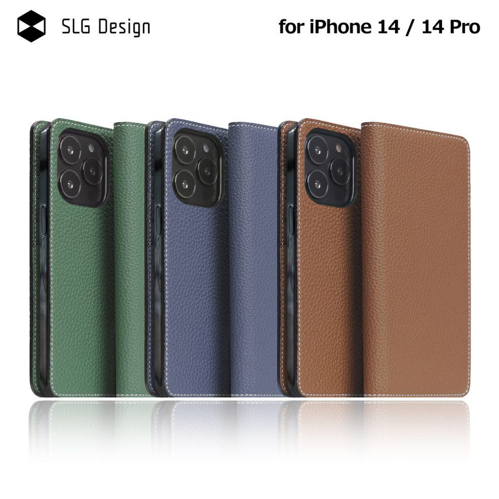 Hybrid Grain Leather Diary Case【iPhone 14 / 14 Pro】