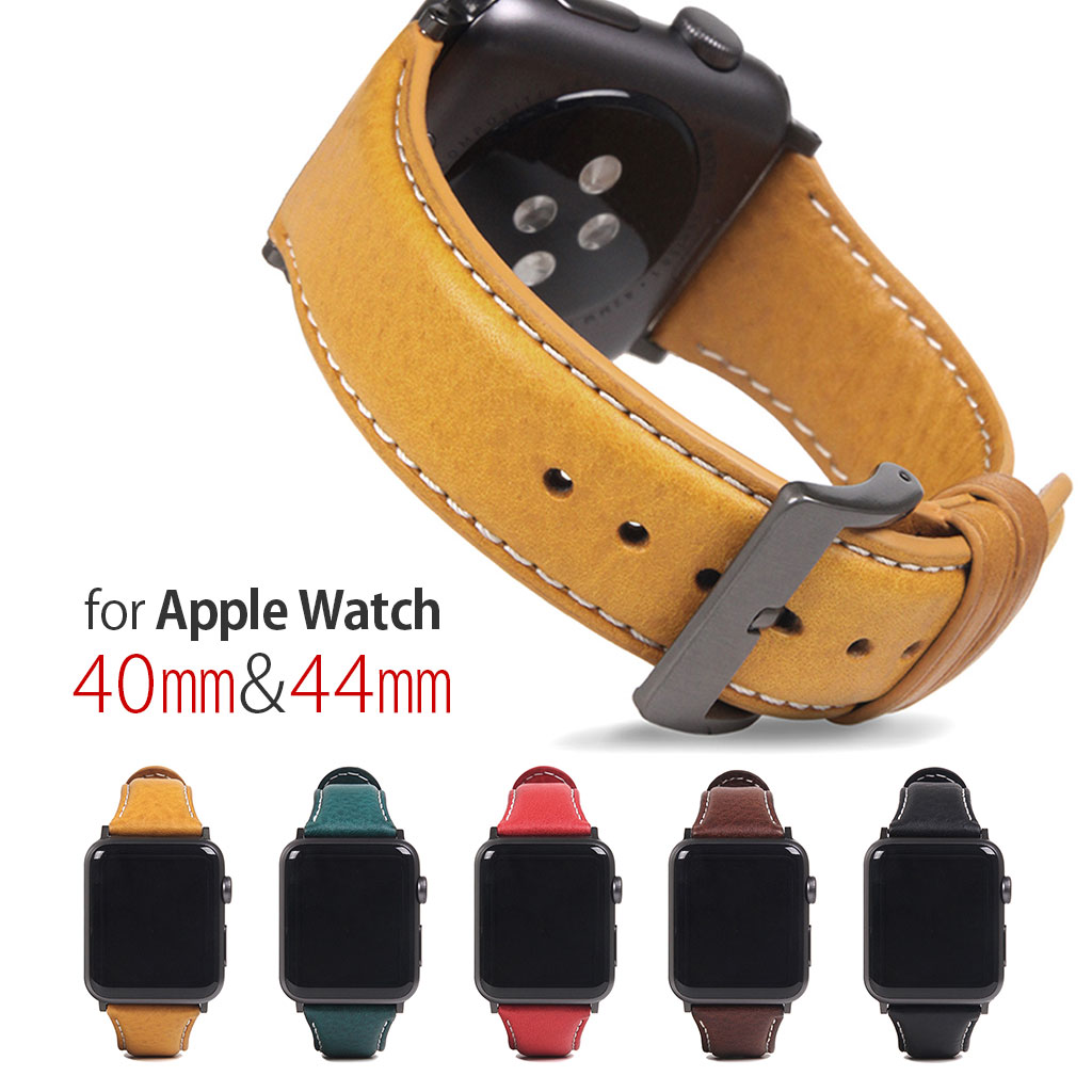 【Apple Watch Series SE/6/5/4/3/2/1】Italian Minerva Box Leather